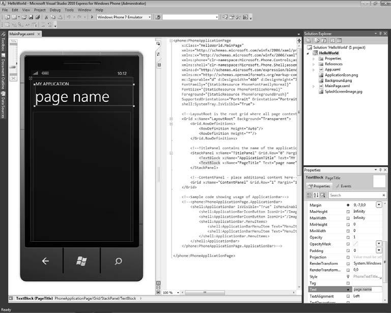 ROZDZIA 2. TWORZENIE APLIKACJI WINDOWS PHONE 7 Rysunek 2.4.