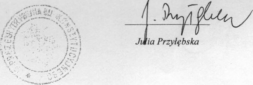 PREZES TRYBUNAŁU KONSTYTUCYJNEGO PEŁNOMOCNICTWO OGÓLNE Niniejszym, działając na podstawie art. 35 I w zw.