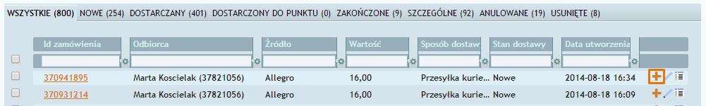 9.3 Obsługa zamówień i generowanie dokumentów przewozowych Zamówienia złożone w sklepie Shoper pobierają się do Sheepla automatycznie.