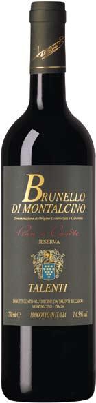 Brunello di Montalcino 2012 Kraj / region: Włochy / Toskania Producent: Azienda Agricola Talenti Apelacja: Brunello di Montalcino DOCG Szczepy: 100% Sangoviese Wyrazisty rubinowy kolor o