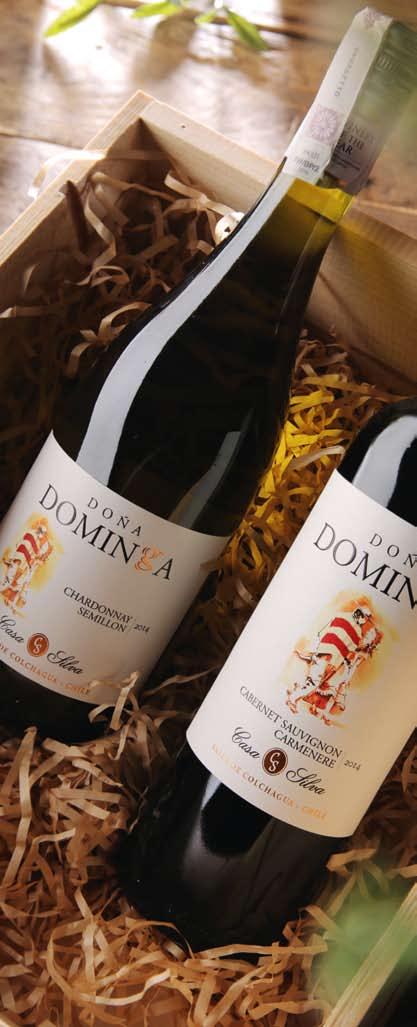 Doña Dominga Chardonnay-Semillon 2016 Kraj / region: Chile / Colchagua Valley Producent: Viña Casa Silva Apelacja: DO Colchagua Szczepy: 85% Chardonnay, 15% Semillon 35 Wino o aromatach owoców