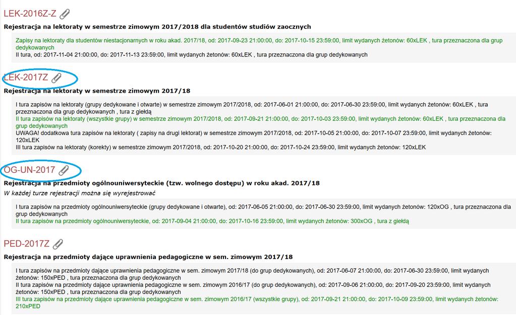 Rejestracja żetonowa: https://rejestracja.usos.uw.edu.