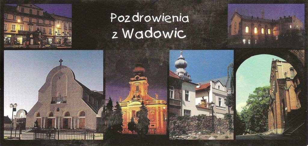 Cax-137 Brak Cax-137r Brak widokówka wydawca Drukarnia i Wydawnictwo Grafikon Wadowice. Pozdrowienia z Wadowic. Na rewersie: WADOWICE.