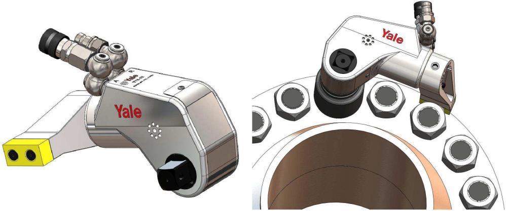 Hydrauliczne klucze dynamometryczne serii YTS Techniczne funkcje Model kod napęd moment obrotowy dokładność artykułu kwadratowy minimum maksimum wyjściowa powtarzalność ciężar mm Nm Nm % %