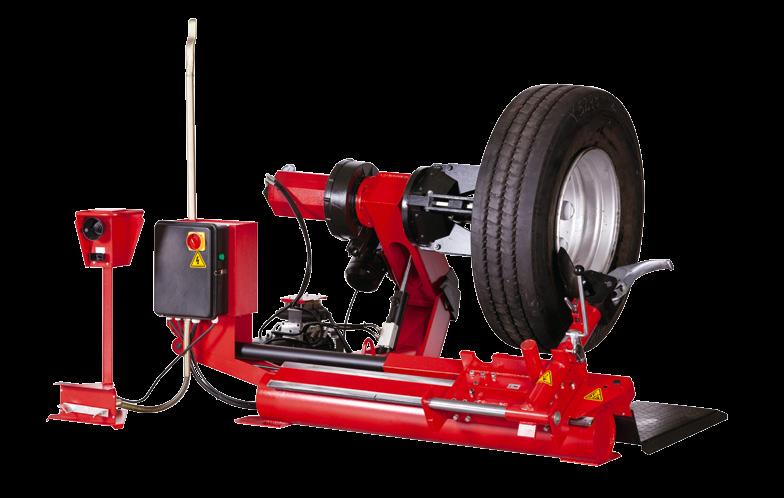INVTC826 Montażownica Invento TC823 Mobile TC 823 Mobile jest w pełni automatyczną, elektrohydrauliczną montażownicą przeznaczoną do obsługi kół samochodów ciężarowych, autobusów i niewielkich kół