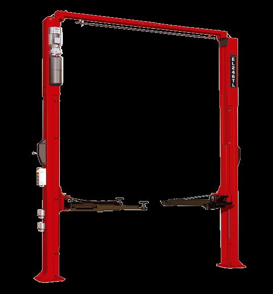 INVEL250L Podnośnik 2-kolumnowy Invento EL 246 TL Invento EL 246 TL jest podnośnikiem elektrohydraulicznym, łączonym górą na wysokości 3,86 m lub 4,16 m.
