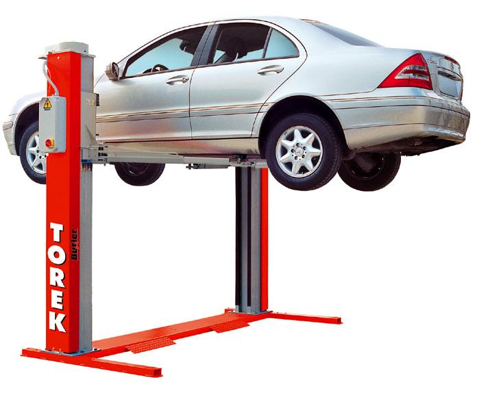 Podnośnik od wysokości 50 cm został wyposażony w mechaniczną blokadę pozwalającą na blokowanie podnośnika co 4 cm. Blokady mechaniczne są sterowane pneumatycznie ciśnieniem 6-8 bar.