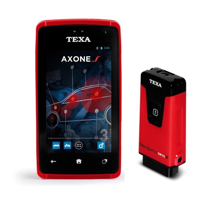 Dzięki wbudowanemu modułowi Bluetooth Axone 4 Mini komunikuje się bezprzewodowo z Navigatorem Nano S.