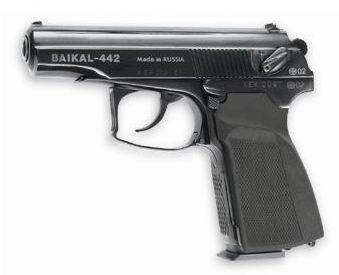 .22LR anglojęzyczna strona o pistolecie PM "Makarow" Baikal-442, jest to odmiana pistoletu PM "Makarow"