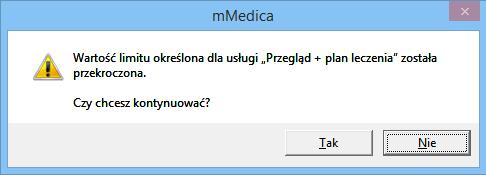 Konfiguracja Modułu Komercyjnego komunikat: Limit od-do - określa czas obowiązywania usługi w ramach pakietu. Po upływie ustalonego czasu, nie będzie możliwości wyboru danej usługi w pakiecie.