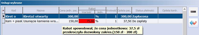 Ewidencja i rozliczanie usług komercyjnych Informacje o udzielonych rabatach uwzględniane są na wszystkich drukowanych dokumentach fiskalnych. 3.6.