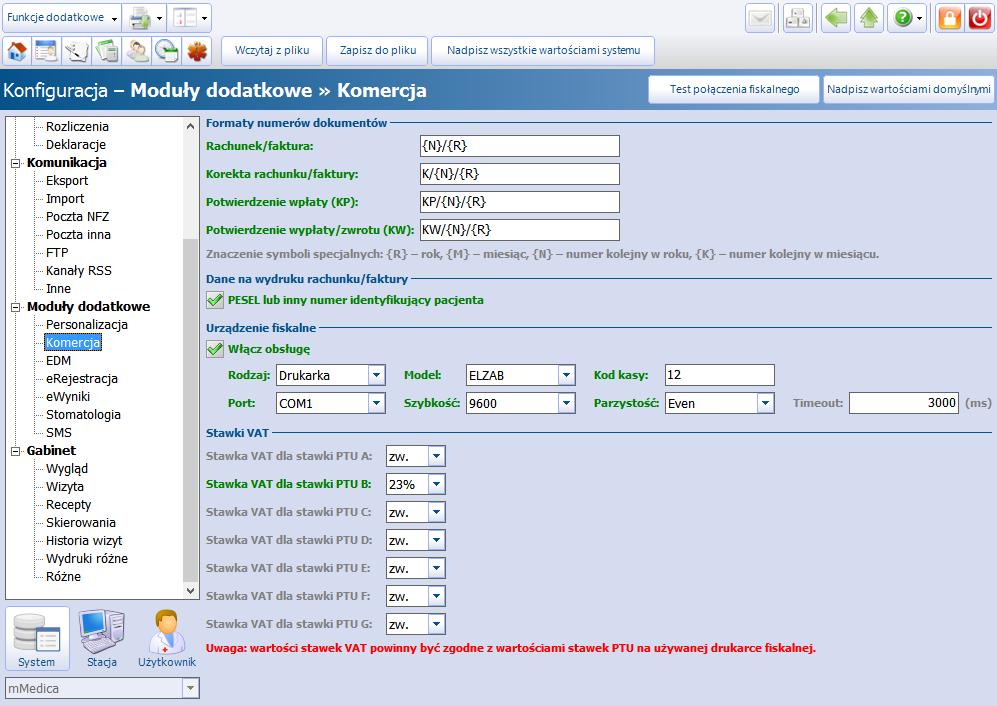 Konfiguracja Modułu Komercyjnego Rozdział Konfiguracja Modułu Komercyjnego 2 Ścieżka: Zarządzanie > Konfiguracja > Konfigurator, pozycja: Moduły dodatkowe > Komercja Przed rozpoczęciem pracy w Module
