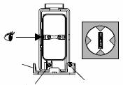 R-60QM, R-120QM, R-200QM Instrukcja instalacji Strojenie wstępne za pomocą celownika Z odległości około 10-15 cm spojrzeć w celownik zlokalizowany pomiędzy soczewkami bariery.