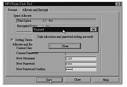 Select Divide and Encrypt and setting as below: a.