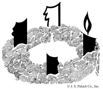 Page 4 Advent Wreath The Advent Wreath has its origins in pre- Christian Germany and Scandinavia where the people gathered to celebrate the return of the sun after the winter solstice.
