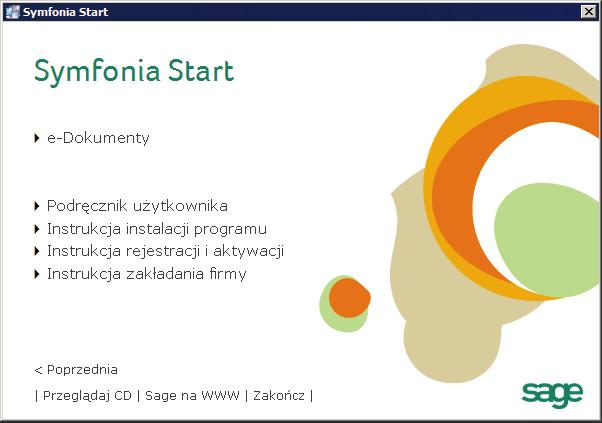 Instalacja programu Symfonia Start e-dokumenty 2 Rys. 3 Ekran z listą materiałów dla użytkownika. Otwarty zostanie kolejny ekran z listą materiałów dla użytkownika.