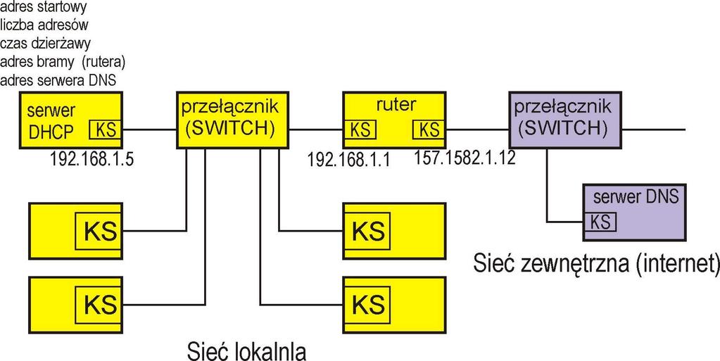 Sieć z serwerem DHCP