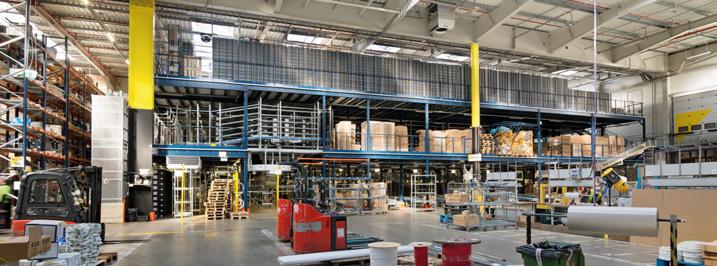 The mezzanine Sector 7 features a large three-level high mezzanine (including the ground floor) that has