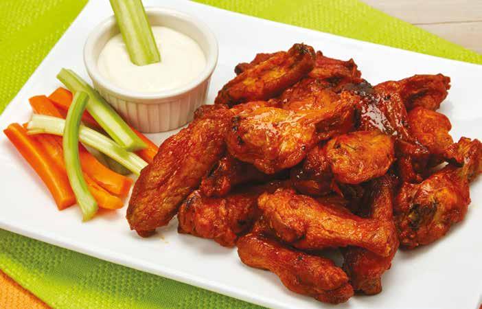 HOT WINGS 1. Przyprawione skrzydełka włożyć do koszyka do frytowania, koszyk wsunąć do szuflady do frytowania i umieścić ją w urządzeniu. 2.