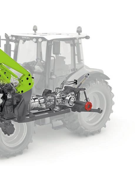 Dodatkowe 10 KM boost z CLAAS POWER MANAGEMENT w wariancie CIS Do 4 liczb obrotów WOM 540 / 540 ECO / 1000 / 1000 ECO Hydraulika o wydatku do 98 l/min Z przekładnią QUADRISHIFT jazda od 0 do 40 km/h