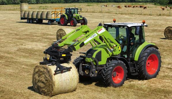 Mocne trio. ARION 540 530 520 510. W kategorii 4 cylindrów CLAAS oferuje trzy typoszeregi pokrywające przedział mocy od 74 do 155 KM.