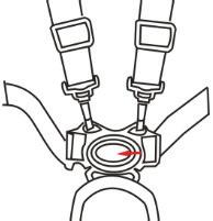 Safety belts: Note: Make sure that the position of the safety belts is correct and they are not twisted. 1. Insert the left and right clasp into the main buckle.