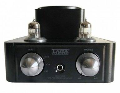 Wzmacniacze HTA-700B (15) z bluetooth Wzmacniacz hybrydowy Wejścia analogowe: 1 x RCA stereo analogowe CD, USB Wyjścia analogowe: 1 x RCA Pre-Out Moc wyjściowa: 2 x 33W, 8Ω, Klasa A/B Lampy: 2 x 6N2