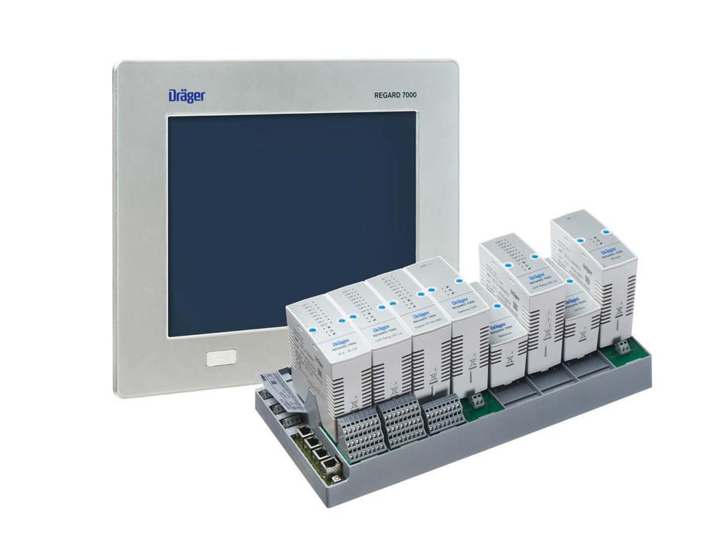Dräger REGARD 7000 System sterujący Dräger REGARD 7000 to modułowy system o dużych możliwościach rozbudowy, przeznaczony do monitorowania i analizowania różnego rodzaju gazów i par.