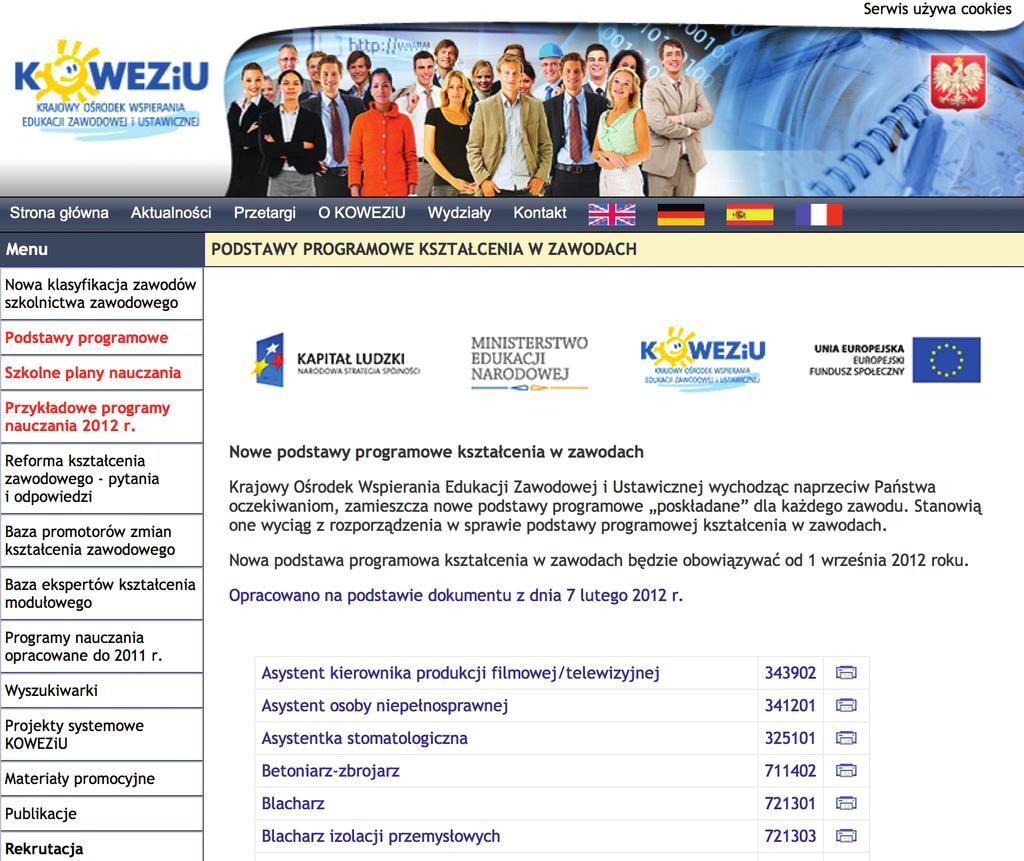 Kształcenie zawodowe i ustawiczne ETAP I. Przygotowanie do opracowania programu nauczania dla zawodu Krok I.1.