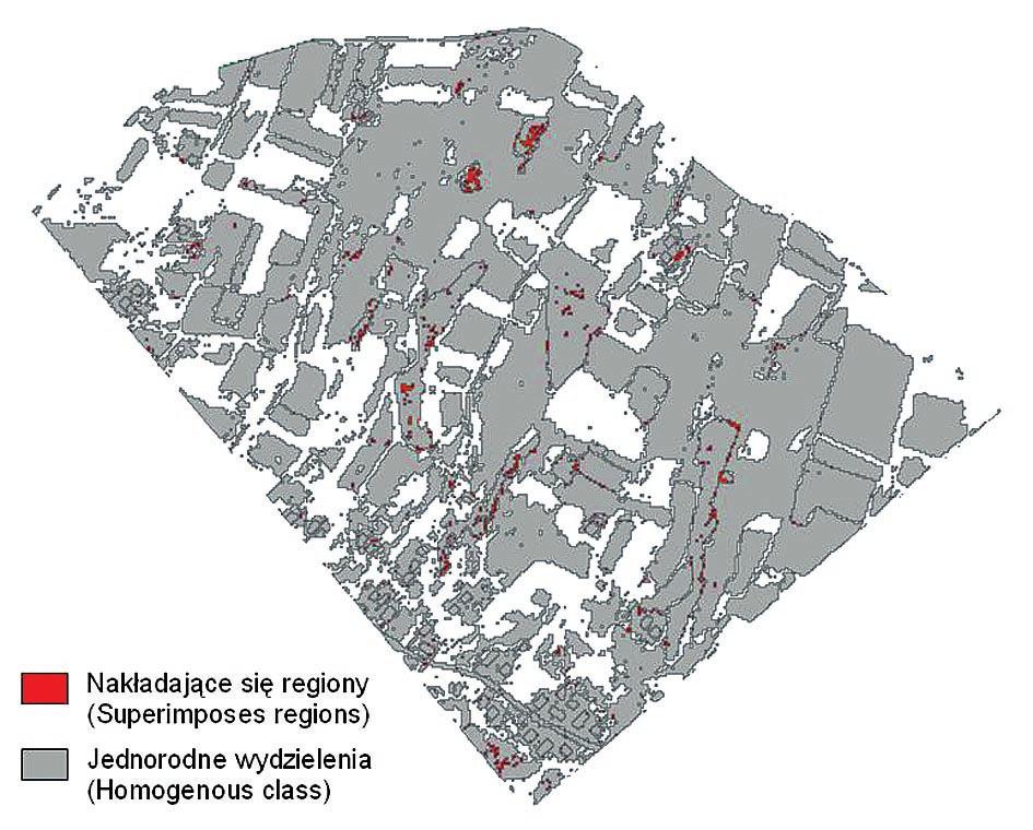 134 Wynikowe obrazy klasyfikacji Rezultatem klasyfikacji obrazu za pomocą sieci neuronowych były pliki tekstowe, których liczba odpowiadała ilości wydzielanych klas pokrycia terenu na każdym obrazie.