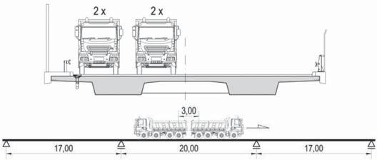 Model 3 (R-3) rys 4d stanowi odwzorowanie rusztowe płaskie klasy e 1, p 2, wykonane podobnie jak w Modelu 2. Uwzględniono odcinek zamocowania płyty pomostowej w dźwigarze.