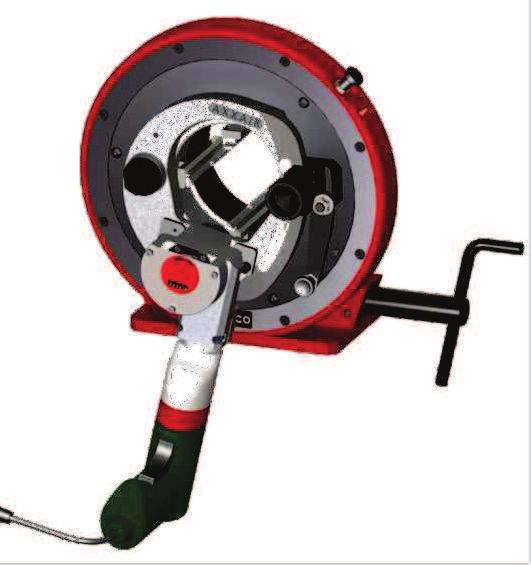 !! szczęki standardowe: Ø 24-121mm szczęki dodatkowe: Ø 05-108mm Grubość ciętej ścianki: max. 7mm!!! Odchylenie prostopadłości cięcia: max.0.25 mm Napęd piłki: dwustronny (cięcie kolanek)!