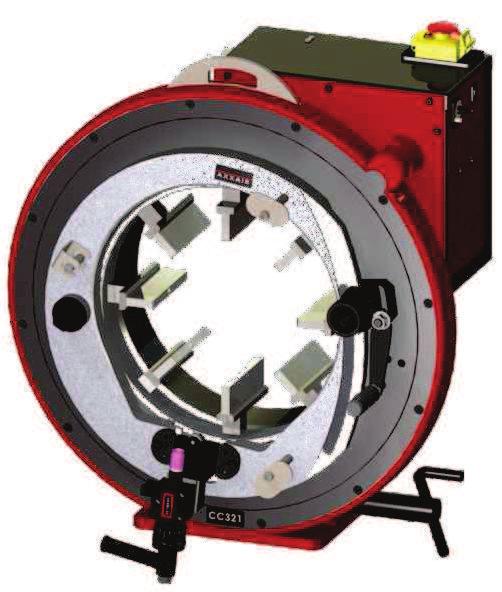 SC321 SPAWANIE PREFABRYKACYJNE Ø 140 - Ø 323 Axial adjustment for precise positioning Axial adjustment for precise positioning ZALETY DANE PODSTAWOWE: Zakres spawania: szczęki standardowe: Ø