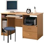 klawiaturę oraz miejsce na blacie na monitor. Nieodzownymi elementami biurka są także szafki z półkami oraz szuflady.