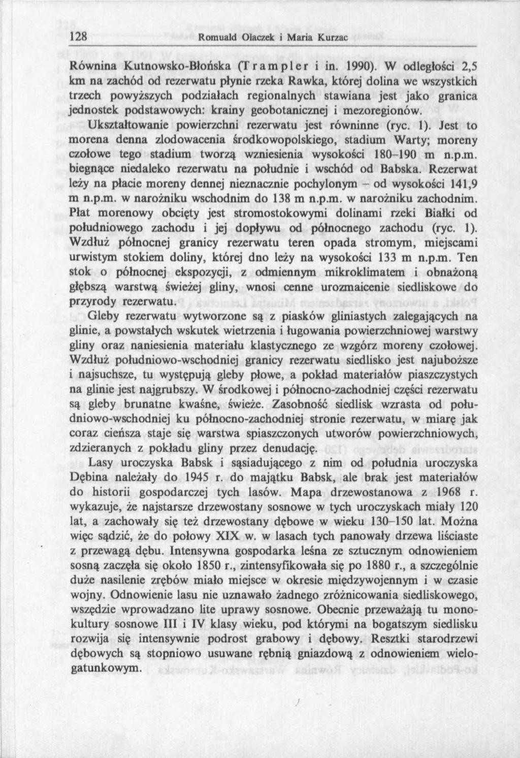 Równina Kutnowsko-Błońska (Trampler i in. 1990).