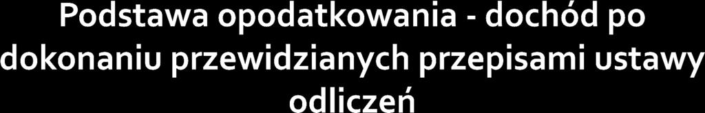 ustalenie dochodu ze źródła przychodów (ewentualnie straty ze źródła przychodów); skorzystanie z możliwości potrącenia straty: O wysokość straty ze źródła przychodów, poniesionej w roku podatkowym,
