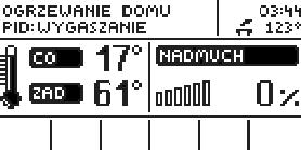 DEFRO RU2zPID instrukcja obsługi II.b) Rozpalanie / Nadmuch Przy pomocy tej funkcji można w łatwy sposób rozpalić w kotle.