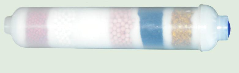 Specjalistyczne wkłady liniowe poprawiające jakość wody Wkłady bioceramiczne - wielostopniowe Złoże bioceramiczne zawarte w serii wkładów AIMRO produkowane jest z różnych naturalnych materiałów