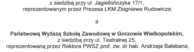 z: Präsident der Stadt Gorzów Wlkp.