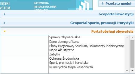 Po skorzystaniu z tego przycisku, otwiera się okno z dostępną listą modułów.