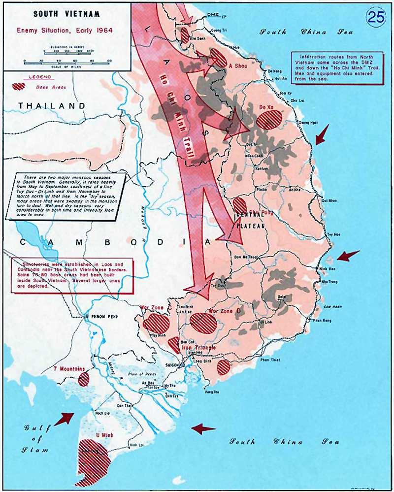Łukasz Barański o zwiększeniu liczby amerykańskich doradców wojskowych w Wietnamie Południowym do 23 tysięcy. Źródło: http://www.worldhistoryblog.com/2007/05/vietnamgearcom.html [dostęp: 3.12.2013].