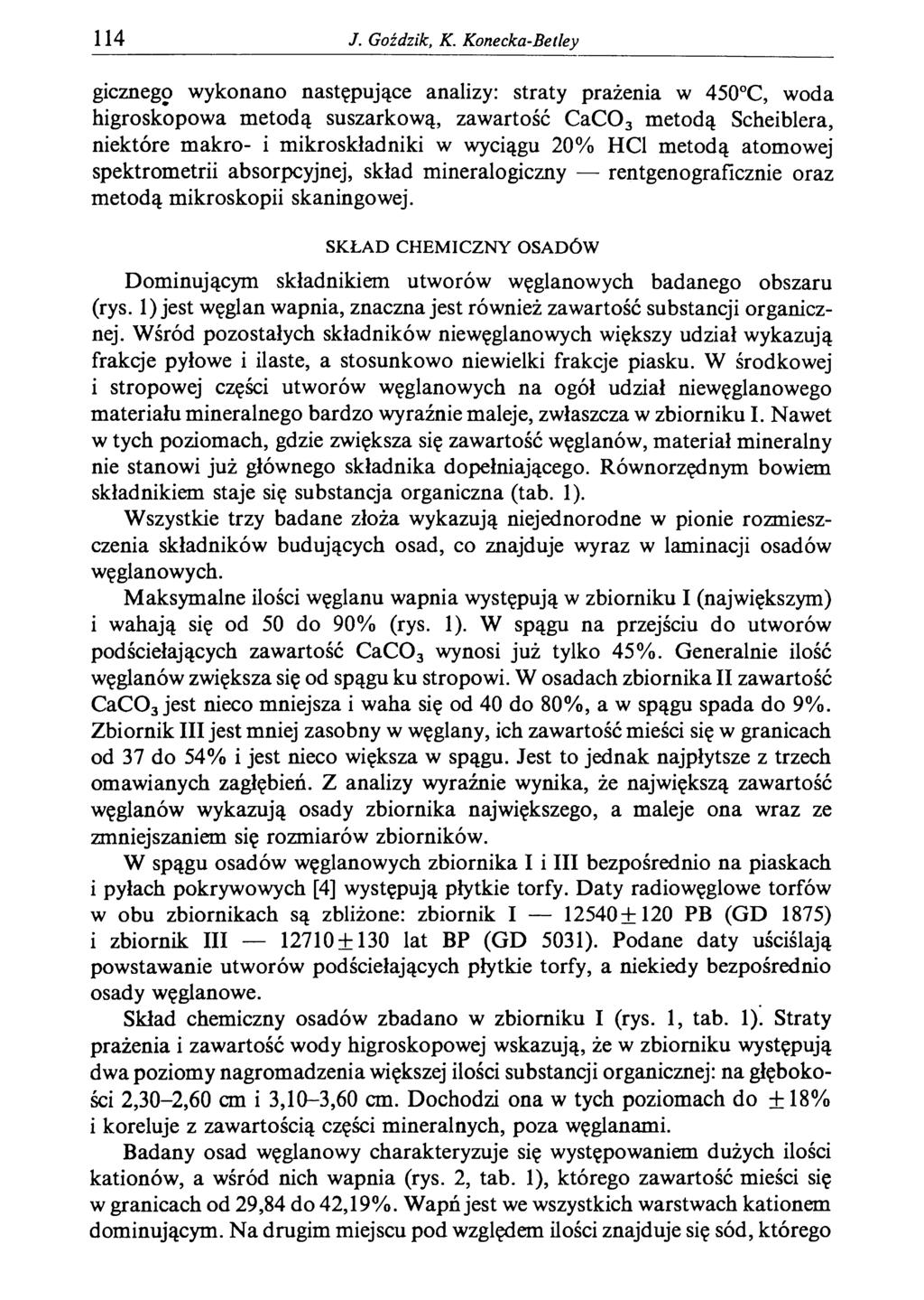 114 J. Goździk, K.
