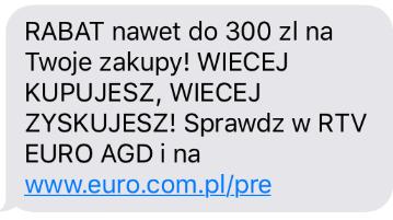 precyzyjne i niedrogie dotarcie do klienta Komunikaty mobilne 97% konsumentów