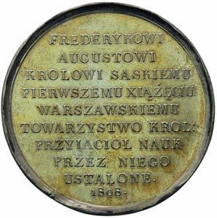 i dedykowany ksi ciu warszawskiemu Fryderykowi Augustowi przez Towarzystwo Przyjació Nauk, Aw: