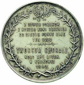 Kornel Ujejski i Józef Nikorowicz, medal wybity z okazji napisania chora u 1893 r.