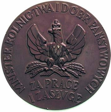 W adys aw Reymont, medal poêmiertny, Aw: Popiersie, w otoku napis, Rw: Wieniec