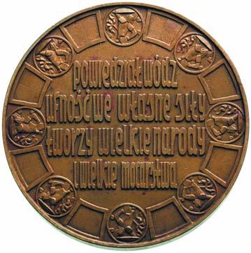 u góry odznaka pilota, woko o napis WSPÓ TWÓRCOM CHALLENGE U 1934 L O P P, Rw: W