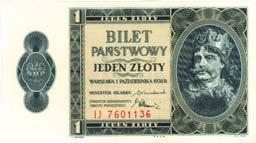 a, Lucow 689 (R7), bardzo rzadkie w bardzo adnym stanie zachowania II+/I- 10.000,- 944 945 946 *944. 1 z oty 1.10.1938, seria J, Mi czak 78.