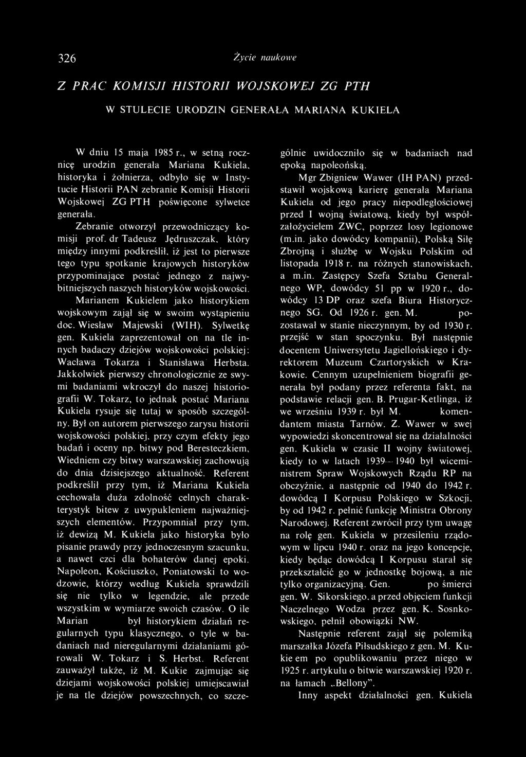 Zebranie otworzył przewodniczący komisji prof.
