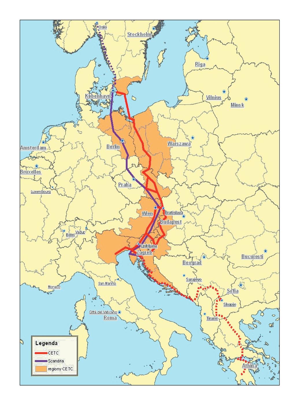 98 Instytut Analiz, Diagnoz i Prognoz Gospodarczych Rys. 40. Korytarze transportowe CETC i Scandria Źródło: Urząd Marszałkowski województwa zachodniopomorskiego. 6.